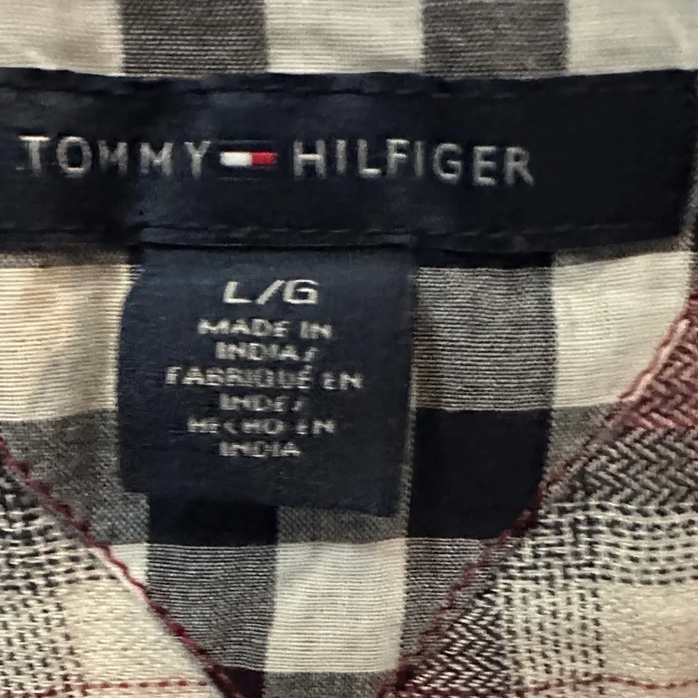 Tommy Hilfiger Red and White Plaid Button-Down Shirt - Picture 6 of 6